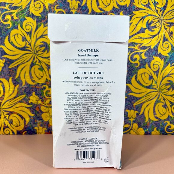 Crabtree & Evelyn GOATMILK Hand Therapy Lotion Moisturizer 3.5 oz - Picture 2 of 4